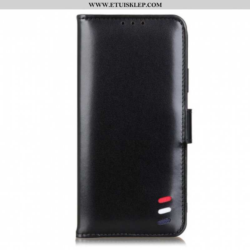 Etui Folio do Xiaomi Redmi Note 10 5G Trójkolorowy Efekt Skóry